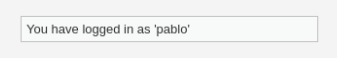 Successful Login as Pablo