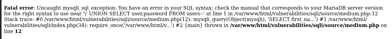 SQL Syntax error